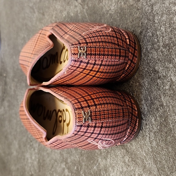 Sam Edelman slip on rain loafer pink red plaid size 7.5 - Picture 4 of 8